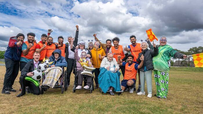Mildenhall Lodge residents welcomed other local homes for a morning of sporting fun