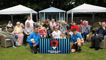 Newmarket care home residents team up with youth club for matchday magic