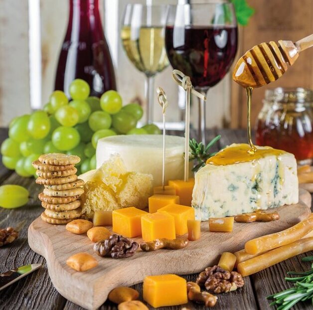 Cheese and wine