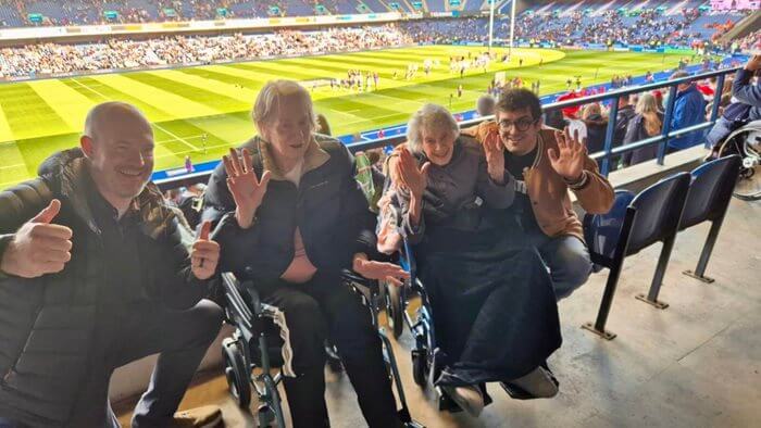 Lauder Lodge has successfully tackled one resident’s wish by taking her to watch the Scotland women’s rugby team in action.