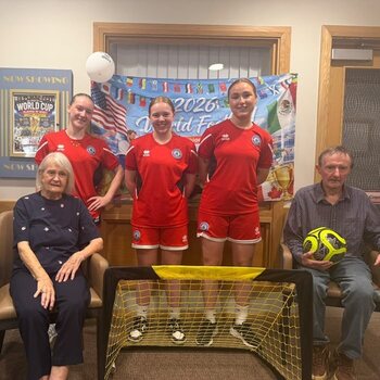 Hailsham care home residents team up with footballers for matchday magic
